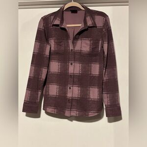 32 Degrees Checkered Button Down Shirt - Plum and Mauve